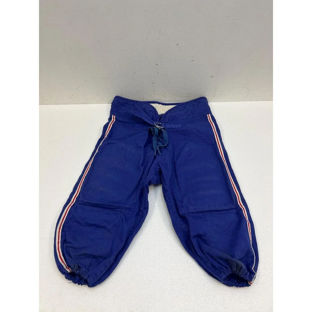 Vintage Football Pants PADDED Blue Striped pee wee child sports wall art decor